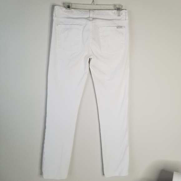 7 For All Mankind Straight Leg Denim Jeans Clean White Size 29 - Picture 7 of 13